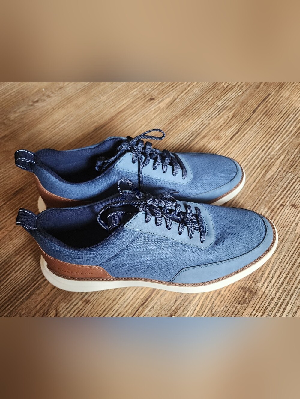 Size 12 Cole Haan Grand Remix Men's Casual Blue Lace-Up Sneakers Retail 160$ - Picture 6 of 9